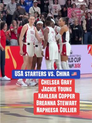 USA’s starting 5 for their opening match in the FIBA Women’s World Cup 🔥 Live games on TNT/TruTV/MAX 📺 #FIBAWWC #basketball #womensbasketball 