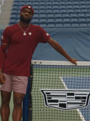 Suited up for a grand arrival. BTS with Frances Tiafoe.