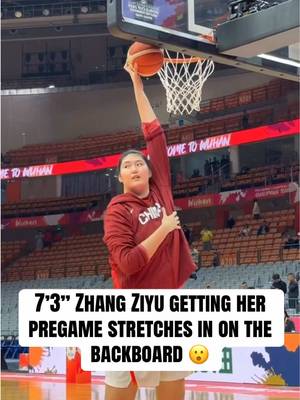 Chinese C Zhang Ziyu is that tall 🤯 (via @FIBA Basketball) #WNBA #FIBAWWC #womensbasketball #basketball 
