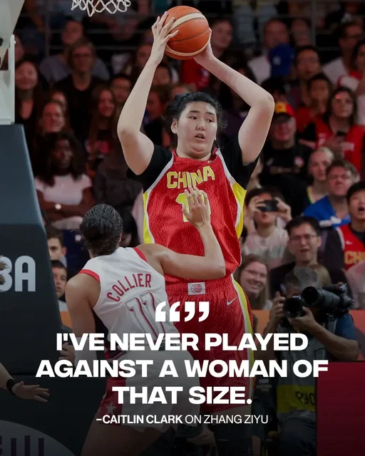 Team USA got the W over 7’4” Zhang Ziyu and Team China 🇺🇸👀  (via @Caitlin Clark) 