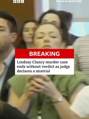The judge in the trial of Lindsay Clancy - the US mother accused of murdering her three children – has officially declared a mistrial. #LindsayClancy #Jury #Mistrial #USNews #BBCNews