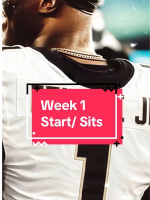 Week 1 start sits for fantasy football #fantasyfootball #fantasyfootballtips #fantasyfootballdraft #nfl #football 