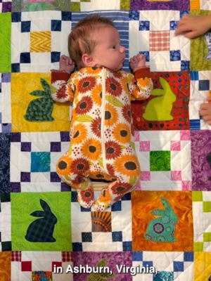 My daughter's first quilt.
