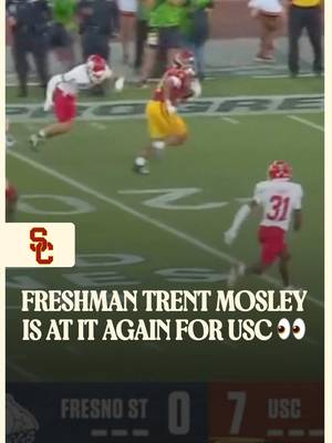 Trent Mosley is gonna be a problem for Big Ten defenses 👀  📺: FOX #bigten #usc #fighton #cfb #touchdown 