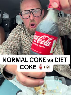 NORMAL COKE vs DIET COKE 🥤👀 Gordon tries the full-sugar version this time… Which one’s better? #cocacola #dietcoke #cokecola 