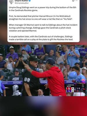 The revenge call at home plate was unbelievably unprofessional. Doesn’t get more Ump show than this😬