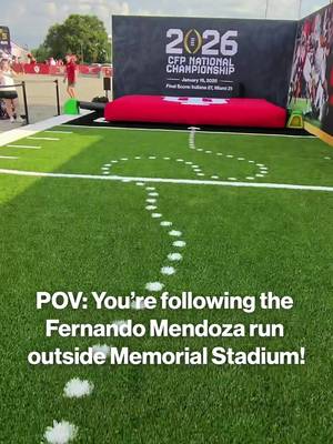 🚨INDIANA FANS🚨 Come follow the iconic Fernando Mendoza run outside Gate E3 of Memorial Stadium before the home opener today‼️👀 #Indiana #CFP 