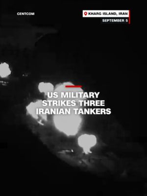 The US military said its forces struck three Iranian crude oil carriers after the Islamic Revolutionary Guard Corps launched ballistic missiles toward two US Navy warships, but did not hit them. The strike marks the latest escalation between the US and Iran near a critical route for global oil supplies.
