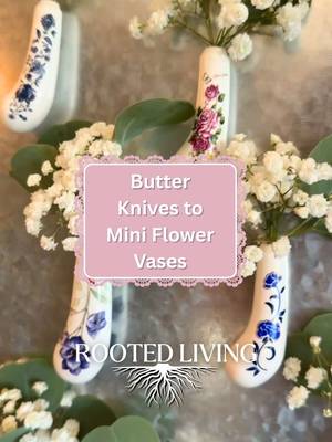 These adorable porcelain floral butter knives became beautiful tiny little vases and instant keepsakes for the bridal shower guests.  I used a heat gun to loosen the glue holding the metal knife portion in place, then carefully wiggled it out with flat pliers. Once cleaned up, I added two strong magnets to the back and filled each one with a little water, baby’s breath, and eucalyptus.  ⚠️ Safety tip: The porcelain gets VERY hot, so wear heavy-duty heat-resistant gloves.  I made these DIY party favors for my soon-to-be daughter-in-law’s bridal shower and placed them on a custom magnet board. Each guest got to take one home as a little thank-you for being part of her special day. They were such a sweet, dainty keepsake—and something they could actually use! And if you’d like every single step in a much more detailed tutorial, I’ve also made a PDF tutorial available for purchase on my website.  #fyp #bride #brodal #DIY #flower 
