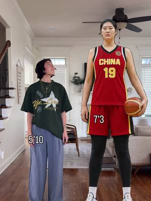 How tall is Chinese basketball star Zhang Ziyu? #tall