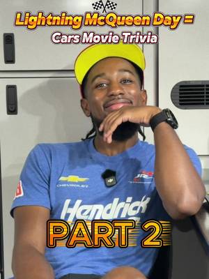 Part 2 🏎️ Yeah… those questions were definitely harder than I expected 😂 Should’ve been more careful about what I wished for. @JR Motorsports  #LightningMcQueenDay