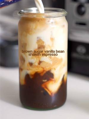 when brown sugar meets vanilla bean >>> 🤎🤎🤎 #fyp #icedcoffee #foryou #viral #homecafe 