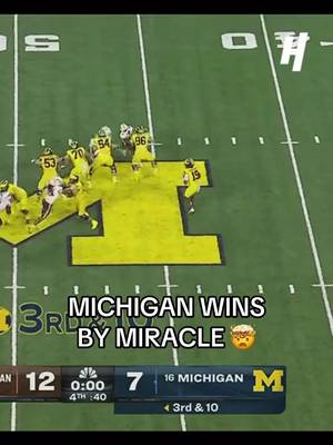 MICHIGAN WINS ON THE LAST PLAY OF THE GAME 🚨 #michigan #westernmichigan #cfb #football #hailmary 