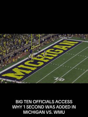 The Big Ten has released a statement on the controversial Michigan walk-off Hail Mary against Western Michigan: “Following video review, it was determined Western Michigan’s #18 started his jump from an established out-of-bounds position (left foot) and made contact with the ball with one second remaining on the clock. As shown in the provided video of what was viewed during the replay process, a side-by-side view of the play and the game clock, using a direct shot of the game clock in the stadium, was used to determine the final ruling. Eighty-five minutes prior to the game, all broadcast cameras used for the replay system, including the camera on the game clock, are synced using a strobe system to ensure all cameras are aligned. Per NCAA Football rule 4-2-3-a, “A ball not in player control, other than a kick that scores a field goal, is out of bounds when it touches the ground, a player, a game official or anything else that is out-of-bound, or that is on or outside a boundary line.” and thus the clock is stopped.” #CollegeFootball #Michigan #WMU #Wolverines 
