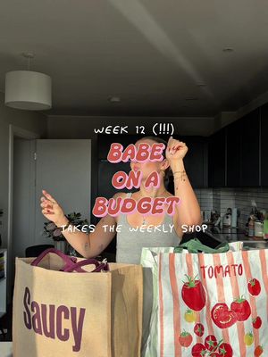 WEEK 12: BABE ON A BUDGET, TAKES THE WEEKLY SHOP! 🛒🩷 Girlies, presenting to you, your £35 (!!) weekly food shop to include… 🧚🏼‍♀️ FIVE MAIN VEGGIE MEALS 🍴 LEFTOVERS FOR LUNCH / THE WEEKEND 🤭 A BREAKFAST OPTION 🗑️ NO WASTE !! HEHE {This meal plan serves one but I will add bulking up advice on each post along with leftovers / freezing advice} Please do feel free to shop around, you may well get it cheaper! 🫰🏼 YOUR SHOPPING LIST: - [ ] 2 x Crumpets  - [ ] 2 x Baked Beans  - [ ] 225g Cheddar Cheese - [ ] 3 x Red Onions - [ ] Bold Bean Queen Butterbeans - [ ] Fresh Lasagne Sheets - [ ] Sun-Dried Tomatoes - [ ] Creme Fraiche - [ ] Fresh Basil - [ ] Baby Leaf Spinach - [ ] This Isn’t Chicken Plant-Based Pieces (frozen) - [ ] 8 x Tortilla Wraps - [ ] 500g Baby Potatoes - [ ] Veggie Meatballs (frozen) - [ ] 4 x Sub Rolls - [ ] 500g Passata  - [ ] Mozzarella Ball - [ ] Red Thai Curry Paste (using Blue Dragon but recommend Mae Ploy if you have the budget!) - [ ] Coconut Milk - [ ] Pak Choi - [ ] 6 x Eggs - [ ] Spring Onions - [ ] Dried Noodles (using Itsu Ramen Noodles) - [ ] Puffed Tofu (sourced in my corner shop but you can just fry off regular tofu in some soy sauce!) - [ ] 1 x Lime - [ ] 500g Pasta  - [ ] Red Bell Pepper - [ ] Green Bell Pepper - [ ] 225g Halloumi = £32.87 (at Sainos) 🤠 + £2.80 (at my *goated* Corner Shop / Asian Supermarket) = £35.67 (I shopped online via Sainsbury’s, using offers at the time of purchase so this will vary!) STORE CUPBOARD INGREDIENTS:  - [ ] Oil (olive, vegetable, chilli) - [ ] Salt & Pepper - [ ] Minced Ginger & Garlic - [ ] Sesame Seeds - [ ] Smoked Paprika - [ ] Dried Parsley  - [ ] Minced Garlic - [ ] BBQ Seasoning - [ ] Fajita Seasoning - [ ] BBQ Sauce - [ ] Italian Seasoning  - [ ] Tomato Paste - [ ] Cayenne Pepper Optional: Green Pesto, Jalapeños  I’ll be posting a recipe every day so please do follow along.  PS, there are 5 meals because it’s a lot of food so, you’ll easily be fed for 7 days if you want to be !! 🩷 #veggierecipes #budgetfoodshop #weeklyfoodshop 