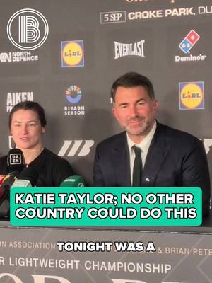 Katie Taylor was full of praise for the Irish fans who sold out Croke Park last night