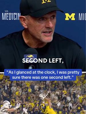 Kyle Whittingham on the Wolverines’ game-winning Hail Mary after getting one more second on the clock ⏰ #michigan #wolverines #kylewhittingham #westernmichigan #cfb