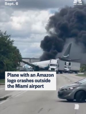An Amazon cargo plane crashed just outside Miami International Airport on Sunday afternoon. Details of the crash were not immediately available, but video showed plumes of smoke billowing from the site. It appears that the aircraft crashed onto a road outside the airport.