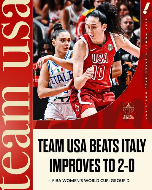 TEAM USA NARROWLY ESCAPES DEFEAT IN WIN VS. ITALY 🤏 The Americans beat Italy 55-52 in a tight one to qualify for the FIBA Women's World Cup Quarterfinals 🇺🇸 #WNBA #fiba #usa #america #basketball 
