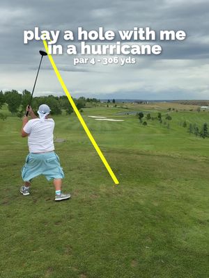 Hurricane 🌪️ Par 4 • 306 yards 📍 @pryorcreekgolf Montana  Can The Duke weather the storm?! ⛳️🏌️‍♂️ #nfl #golf #golfing #golfswing #youtube 