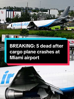 BREAKING: Authorities say five people are dead after a cargo plane crash at Miami International Airport. This is a developing story. #breakingnews #miami #plane