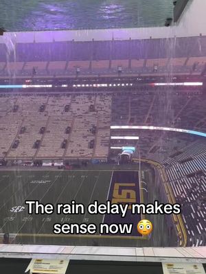 Death Valley was DRENCHED before LSU vs Clemson (via palmettosportsnetwork/IG) #lsu #clemson #CollegeFootball #football #rain 