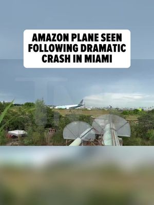🚨 EXCLUSIVE VIDEO: An Amazon cargo plane crashed at Miami International Airport Sunday ... leaving the jet stretched across a roadway as flames and thick black smoke poured from the wreckage.