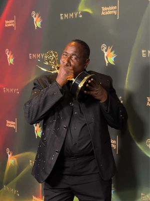 Pure Emmy joy! ✨ Ernest Harden Jr. celebrates his first-ever #Emmy win for Outstanding Guest Actor in a Drama Series for #ThePitt! 