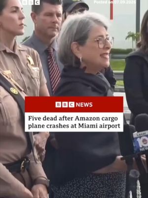 The Boeing 767-300 cargo aircraft crashed after departing from Luis Muñoz Marín International Airport in San Juan, Puerto Rico. #Amazon #Miami #PuertoRico #Florida #BBCNews