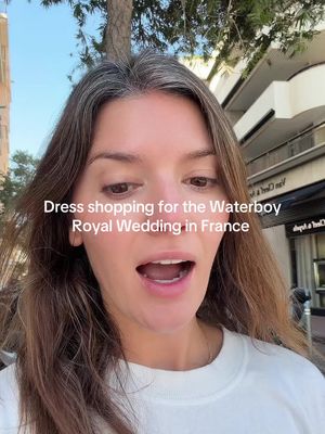 Dress shopping in Cannes 6 hours before Mike & Jane’s wedding 😀