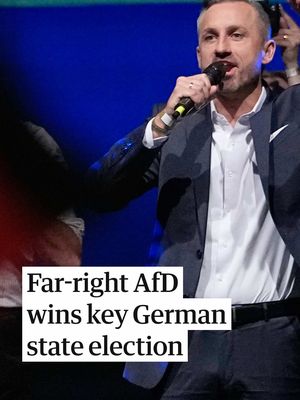 The far-right Alternative für Deutschland (AfD) party has won 43.8% of the vote in the German state election in Saxony-Anhalt, more than doubling its showing five years ago in the region of 2.1 million people west of Berlin. Even though the win is historic and puts the party within reach of state power for the first time since the second world war in Germany, the party fell three seats short with 39 lawmakers in a 83-member parliament.  If the AfD manages to form a government in Saxony-Anhalt, the lead candidate, Ulrich Siegmund, has promised to immediately start a remigration and deportation offensive, ban rainbow flags in schools and halt the building of new windfarms. The party in the state has been classed as ‘rightwing extremist’ by Germany’s domestic intelligence agency. Head to the link in bio to read our latest coverage. 