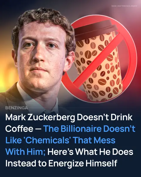 Mark Zuckerberg, the tech mogul behind Facebook, surprises many by steering clear of coffee, a staple for countless professionals. Instead, Zuckerberg has made a conscious choice to avoid caffeine, citing his preference to keep away from substances he considers "chemicals" that interfere with his body. In a world where coffee fuels the daily grind, Zuckerberg opts for a different approach to maintain his energy levels and productivity. He prioritizes regular exercise and a balanced lifestyle as his go-to methods for staying revitalized throughout his demanding schedule. This revelation about Zuckerberg’s habits has sparked conversations about alternative ways to sustain energy without relying on stimulants. As we see more leaders like Zuckerberg choosing unique paths to wellness, it prompts us to reconsider how we approach our own daily routines. What do you think about Zuckerberg’s caffeine-free lifestyle? Could you imagine your day without a cup of coffee? Let us know your thoughts in the comments! #MarkZuckerberg #Facebook #CoffeeFree #HealthLifestyle #TechLeaders