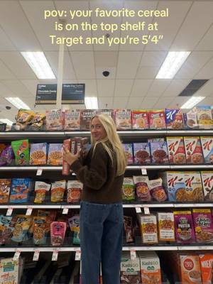the things I do for that coca cereal 🍫 #target #cereal #shortgirlproblems #groceryshopping 