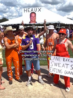 Clemson fans on their experience in Baton Rouge for College Gameday @redcuplsu #lsufootball #collegegameday #collegefootballtiktok #louisianacooking #pastalaya  