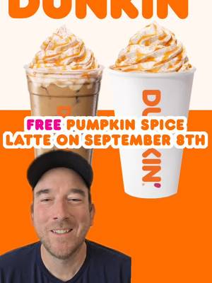 Are you grabbing a free Pumpkin Spice Latte from Dunkin' on the 8th? This is going to be much easier than getting the Brew Doh from 7 Brew! #dunkin #dunkindonuts #freefood #cheapeats #pumpkinspicelatte 