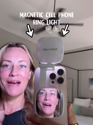 Wait… why is this little thing actually GENIUS for travel?! ✈️🤯 It’s a 3-in-1 ring light, makeup mirror + phone stand that folds down small enough to toss in your purse, pocket or carry-on. Perfect for: ✨ Better lighting for photos & videos 💄 Touch-ups on the go 📱 Hands-free FaceTimes or watching videos ✈️ Hotel rooms with terrible lighting Basically one tiny travel gadget doing the job of three. 👏🏻 #TravelEssentials #TravelMustHaves #TikTokShopFinds #travelcontentcreator #CarryOnEssentials 