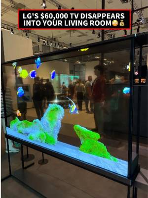 LG brought its $60,000 Signature Transparent OLED TV to IFA Berlin. ✨👀 The 77-inch screen sits at 45% transparency, allowing app icons to float in midair and blend right into your living room space. When you’re ready for movie night, a motorized black shade rolls up behind the panel to restore deep contrast and full picture quality. 🍿 It even uses a wireless box to transmit 4K 120Hz video from across the room without messy cords. Available now for a staggering $60,000. 💰 #IFA2026 #OLEDT #TransparentOLED #TV #AllAccess Travel provided by Roborock