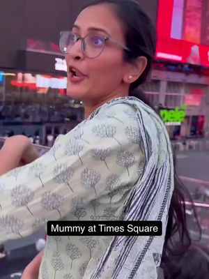 Mummy at Times Square  #kajalkevadia #fypp 