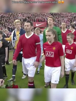 When the Manchester Derby went retro 😍🤯 To honour the 50th anniversary of the Munich Air Disaster in 2008, the 150th Manchester Derby saw retro inspired kits.  Manchester United wore a completely retro design with no features whatsoever. No club badge, no manufacturer logo, no sponsor and no names. All of their players wore the numbers 1-11. Manchester City didn’t quite go to that level but they did wear a sponsorless version of their home shirt which also had no Le Coq Sportif logo. We’ve long requested a retro match weekend in the Premier League, much like what we saw in La Liga towards the end of last season, and this gave us a small insight into what that could look like. #manchesterunited #manchestercity #footballshirt #manchester #mcr