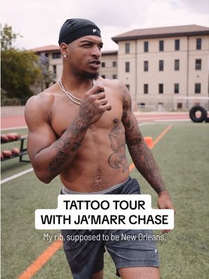 Ja’Marr Chase walks us through his tattoos #jamarrchase #tattoos #tattootour 