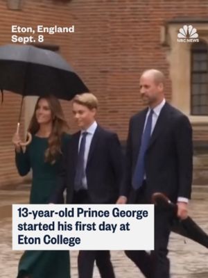 Prince George started at Eton College, as the future British king followed in the footsteps of his father, the heir to the throne Prince William, by attending the prestigious 600-year-old school.