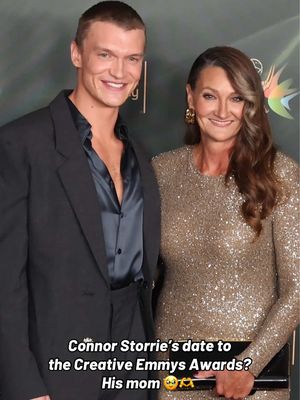 "Bring Your Mom to Work Day" looks a liiiiiiittle different when you’re Connor Storrie 🤭 📍 2026 Creative Arts Emmy Awards