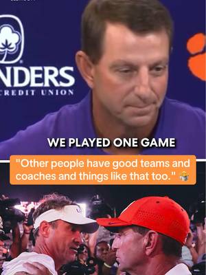 #Dabo gives props to Lane Kiffin and #LSU while reminding everyone Clemson's season isn't over yet. #lanekiffin #daboswinney #clemson 