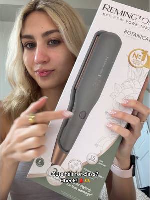 8am class? No concerns here. 🤓 With the Remington® Botanicals™ 2" Flat Iron, you can have cute hair while hitting snooze that one (okay, maybe two) extra times. Let us know, what’s your pre-class hair routine? #hairinspo #backtocollege 