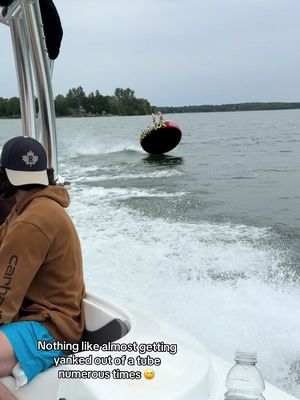 Love the adrenaline tho #tubing #cottagelife #summer2026 