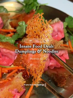 🚨 Insane FOOD Deal!  SAVE this video! I can’t believe Collagen Dumpling Dynasty is doing such an amazing deal! In this economy? thank youuuuu we’ll take it!! Here is the line up: Tuesdays: 50% off Noodle Dishes Thursdays: 50% off Dumpling Dishes It’s available for a limited time! Jump on this STAT! Send this to someone who owes you a meal. 🤪 a d Collagendumplingdynastypartner @Dumpling Dynasty Official #phxfoodculture #arizonafood #dumpling #noodlelover #phoenixfood   