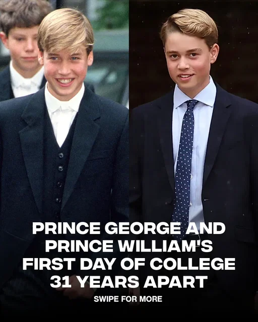 Father like son ❤️ Prince George has started school today at Eton College, the same school his dad Prince William attended 📸:GETTY