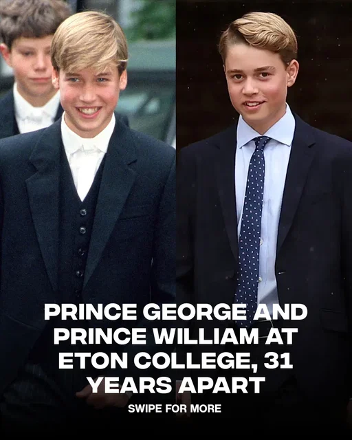 Father like son ❤️ Prince George has started school today at Eton College, the same school his dad Prince William attended 📸:GETTY