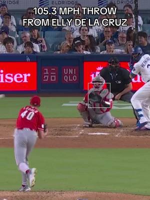 INSANE 105.3 MPH THROW | #Reds #Baseball #EllyDeLaCruz 