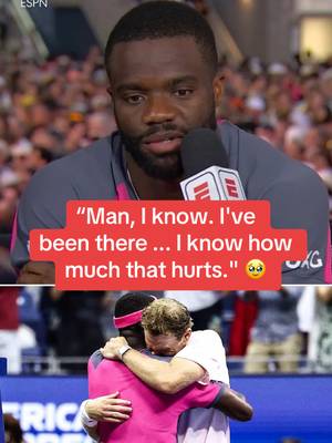 Frances Tiafoe on the hug he shared with his friend Alex Michelsen after their 5-set thriller in the US Open quarterfinals ❤️ #tennis #USOpen #tennistiktok #tennisplayer #tennisvideo 